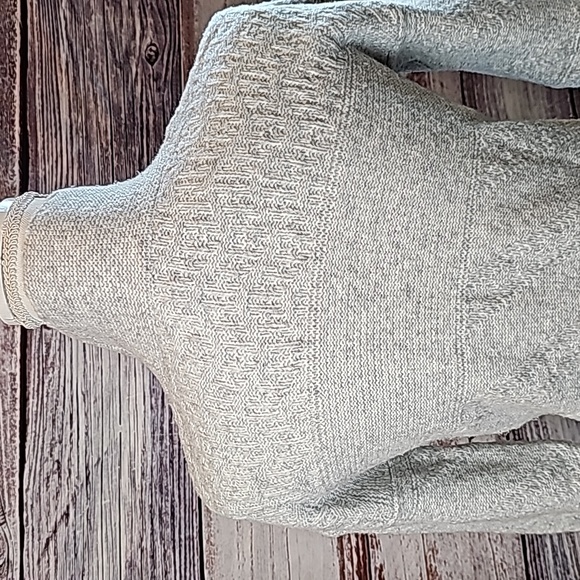 SONOMA GRAY FRINGE LONG SLEEVE MOCK TURTLE NECK SWEATER - Picture 6 of 12